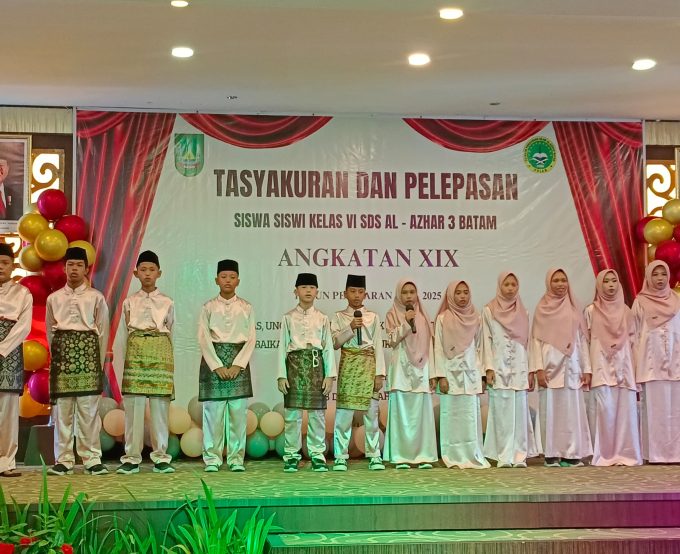 Pelepasan siswa siwsi Sds alazhar 3  Batam